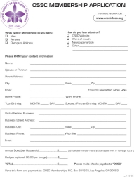 OSSC Membership Application